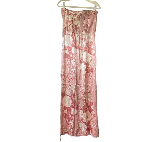 Reformation Barrow Silk Dress Bellini - Picture 7 of 12